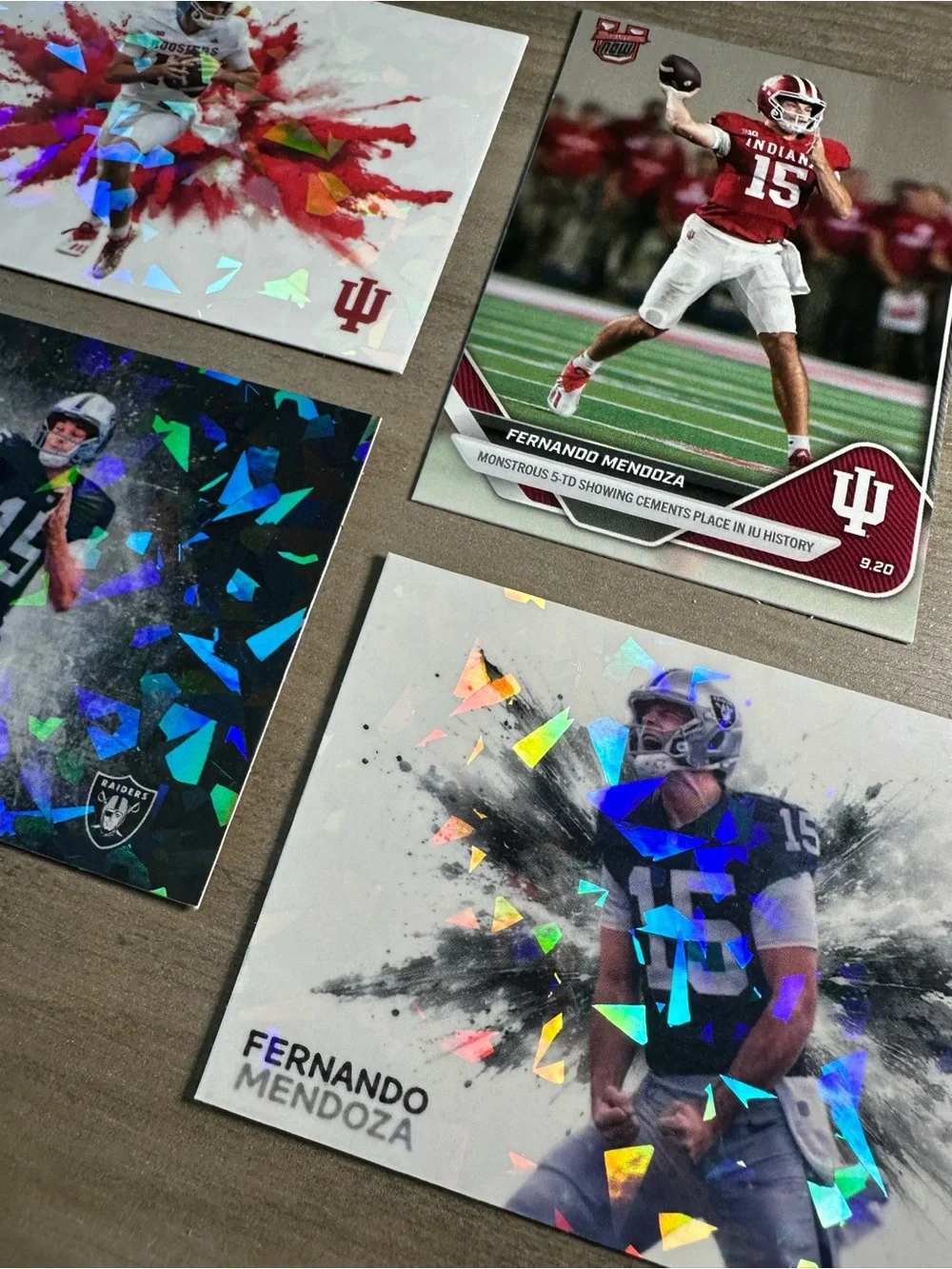 Fernando Mendoza Rookie Lot of (4) Novelty Football Cards. Indiana Hoosiers. - Picture 5 of 6